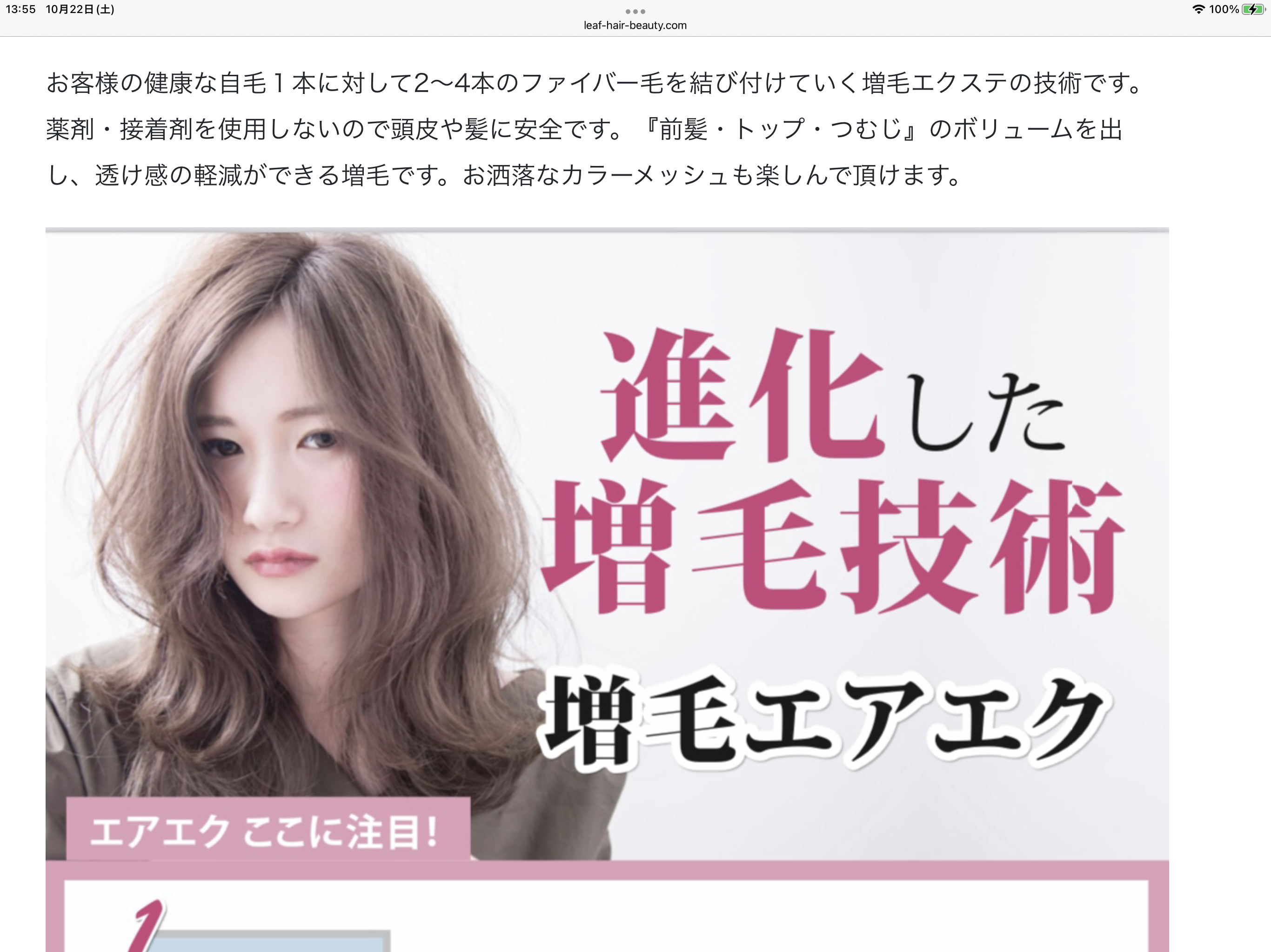 増毛・　エアリーエクステンション